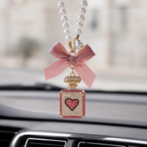 Rhinestone Bow Car Perfume Charm