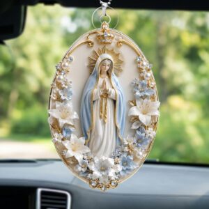 Personalized Virgin Mary Car Charm